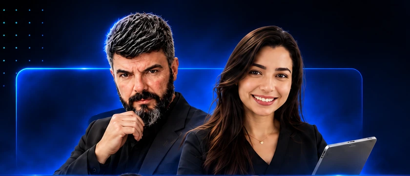 André — Direção Estratégica, Inteligência e Performance; Mari — Operação e Entrega